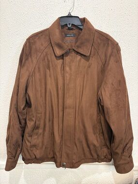 Liz Claiborne Brown Suede Bomber Jacket